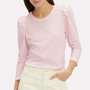 A.L.C. Petite Puff-Sleeve Crewneck in Soft Pink